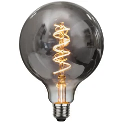 LED-globe-lamppu E27 2W G125 Decoled Spiral Smoke