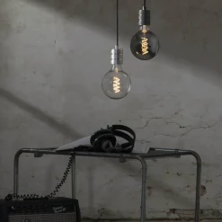 LED-globe-lamppu E27 2W G125 Decoled Spiral Smoke