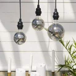 LED-globe-lamppu E27 2W G125 Decoled Spiral Smoke