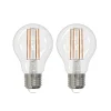 LED hehkulamppu E27 8W kirkas 2,700K himmennettävä 2 kpl:n sarja