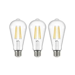 LED hehkulamppu kirkas E27 3.8W 2700K 806lm sarja 3 kpl