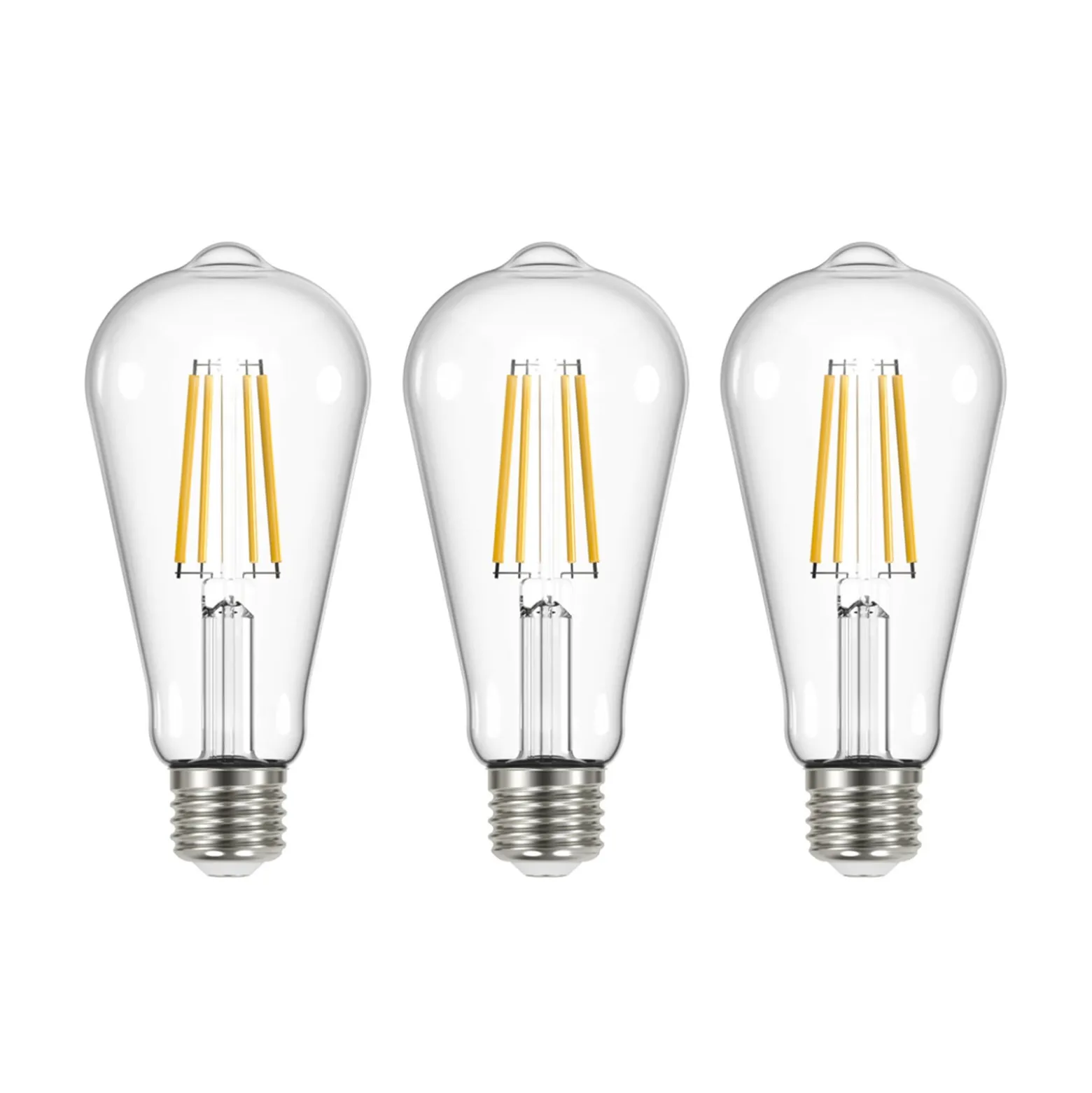 LED hehkulamppu kirkas E27 3.8W 3000K 806lm sarja 3 kpl