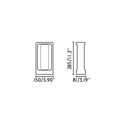LED-jalustavalaisin Totem, harmaa, betoni, korkeus 28,5 cm