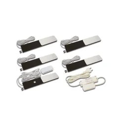 LED-kaapinalainen valaisin S-Pad F 5 kpl musta 4000 K himmennin himmennin