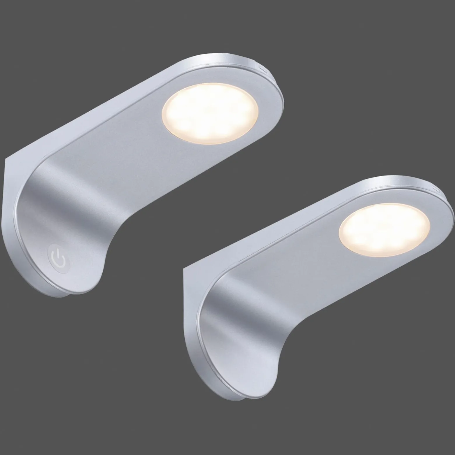 LED-kaapin alavalaisin Amon, hopea, 15 cm pitkä, 2 kpl, himmennettävä