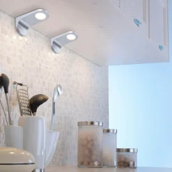 LED-kaapin alavalaisin Amon, hopea, 15 cm pitkä, 2 kpl, himmennettävä