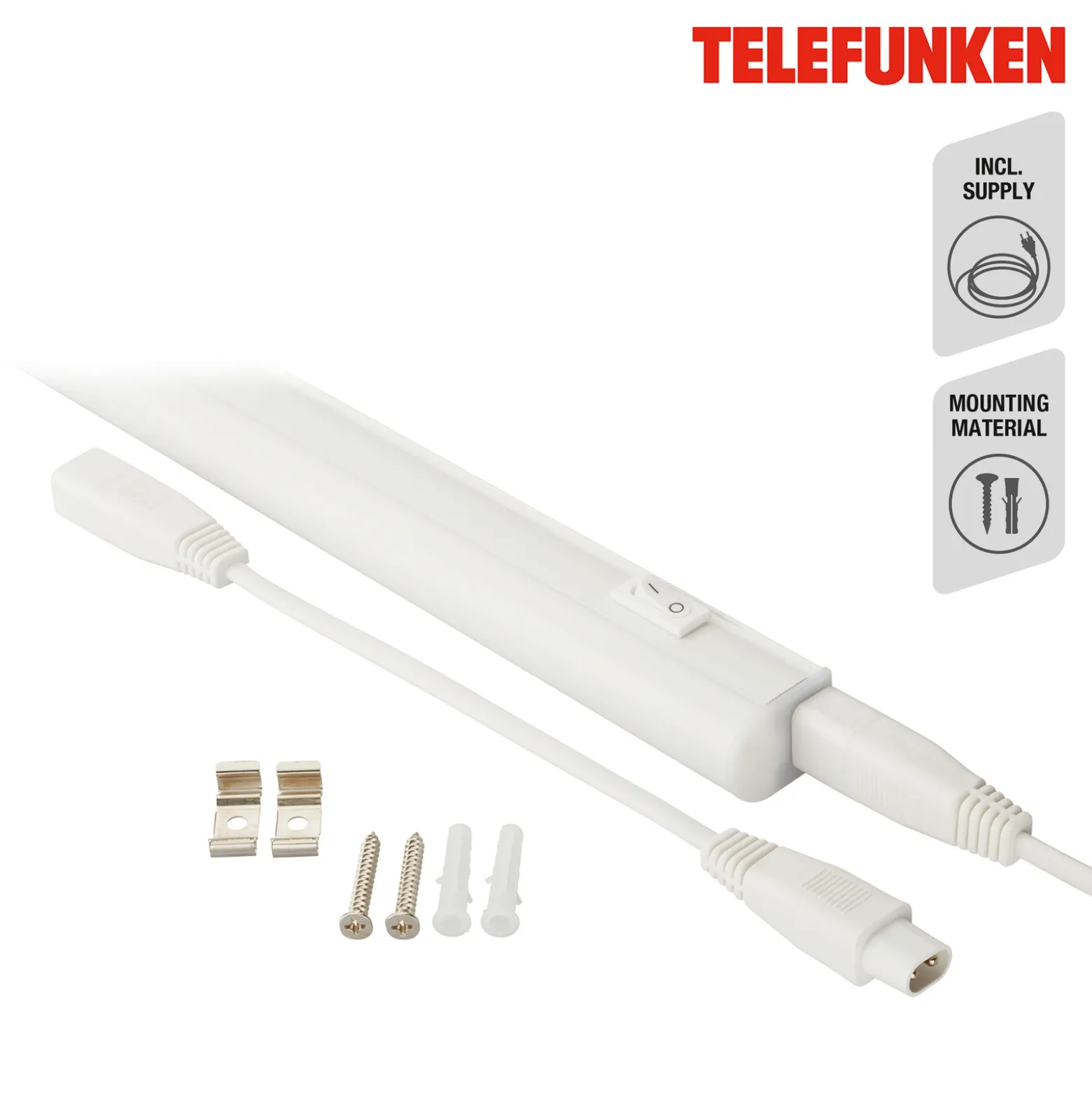 LED-kaapin alavalo Hephaistos, valkoinen, pituus 87 cm
