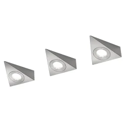 LED-kaapinalusvalaisin Ecco 3 kpl, mattanikkeli
