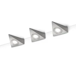 LED-kaapinalusvalaisin Ecco 3 kpl, mattanikkeli