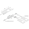 LED-kaapinalusvalaisin Eco-Pad F 2 kpl 3000K musta