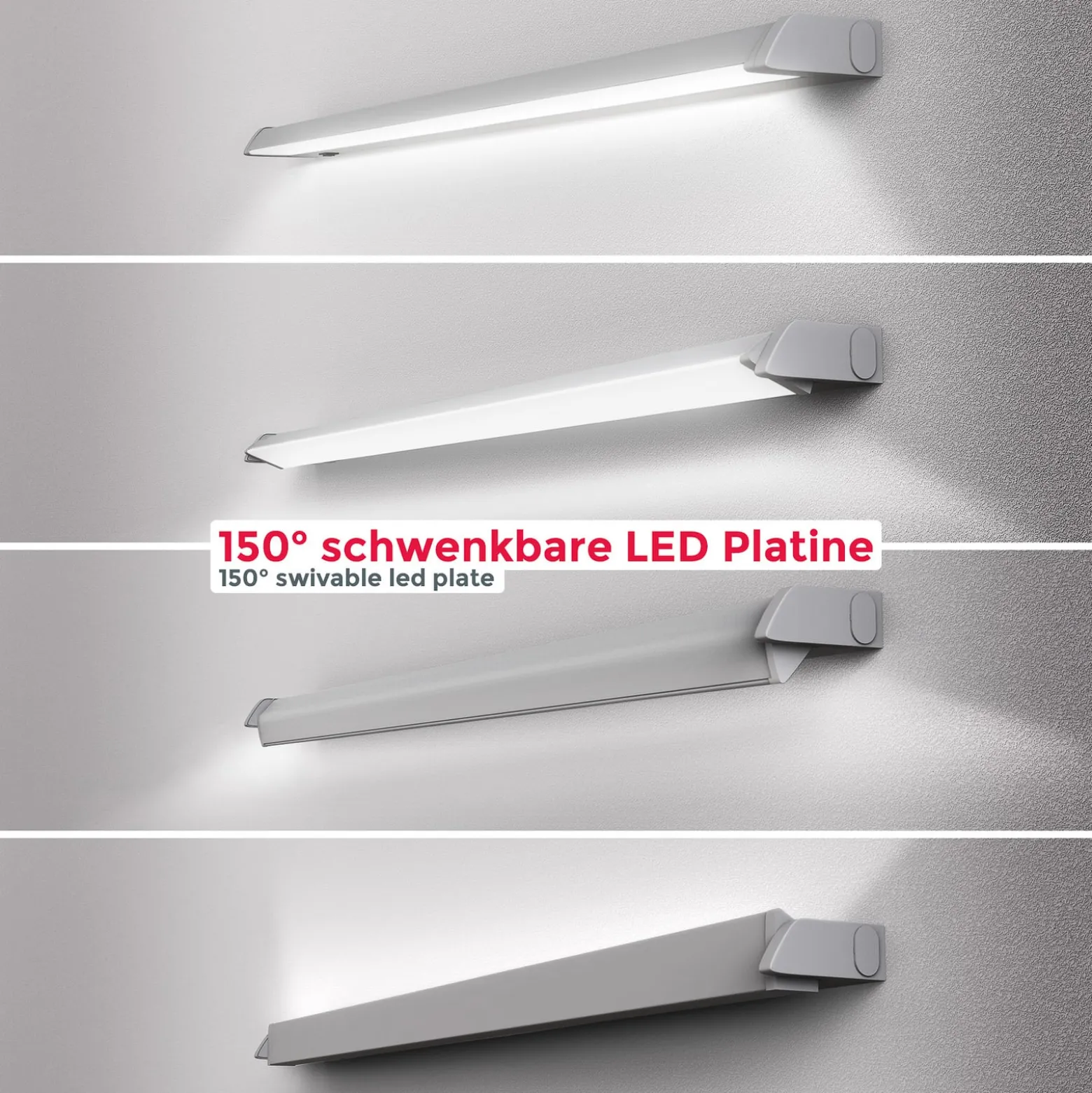 LED-kaapinalusvalaisin Gina, hopea, 2700 K/4000 K