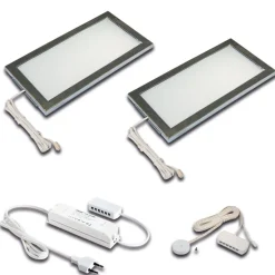 LED-kaapinalusvalaisin Sky himmennin 2 kpl 4.000K ruostumaton teräs
