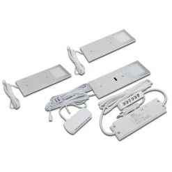LED-kaapinalusvalo Eco-Pad F 3 kpl 4000K, alumiini