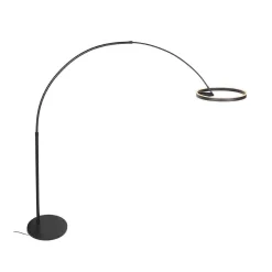 LED-kaarivalaisin Ringlux, musta, metalli, CCT, himmennettävä