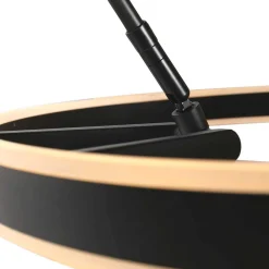 LED-kaarivalaisin Ringlux, musta, metalli, CCT, himmennettävä
