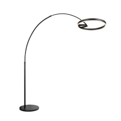 LED-kaarivalaisin Ringlux, musta, metalli, CCT, himmennettävä