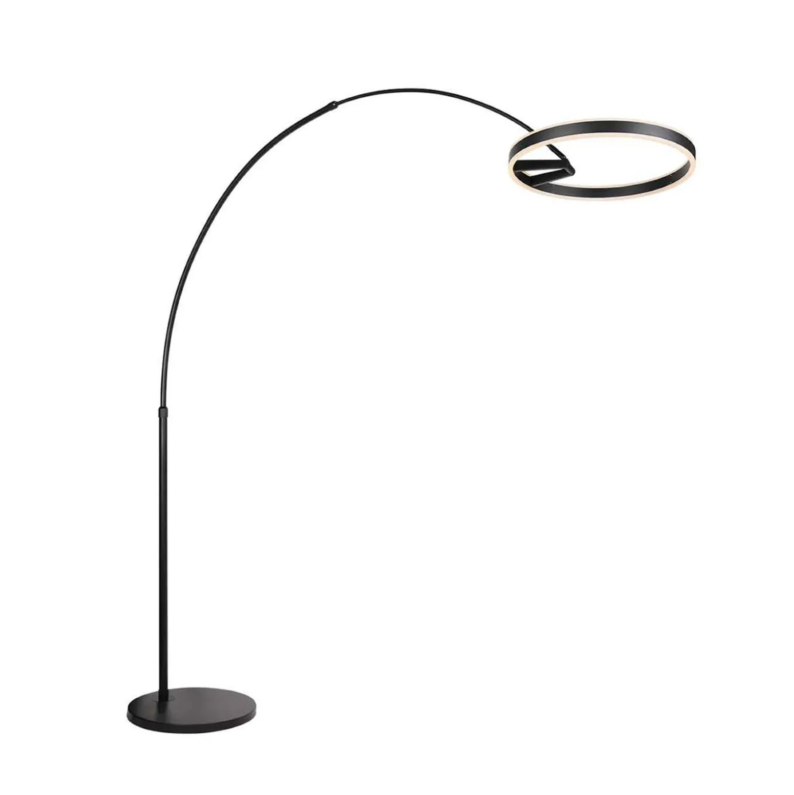 LED-kaarivalaisin Ringlux, musta, metalli, CCT, himmennettävä
