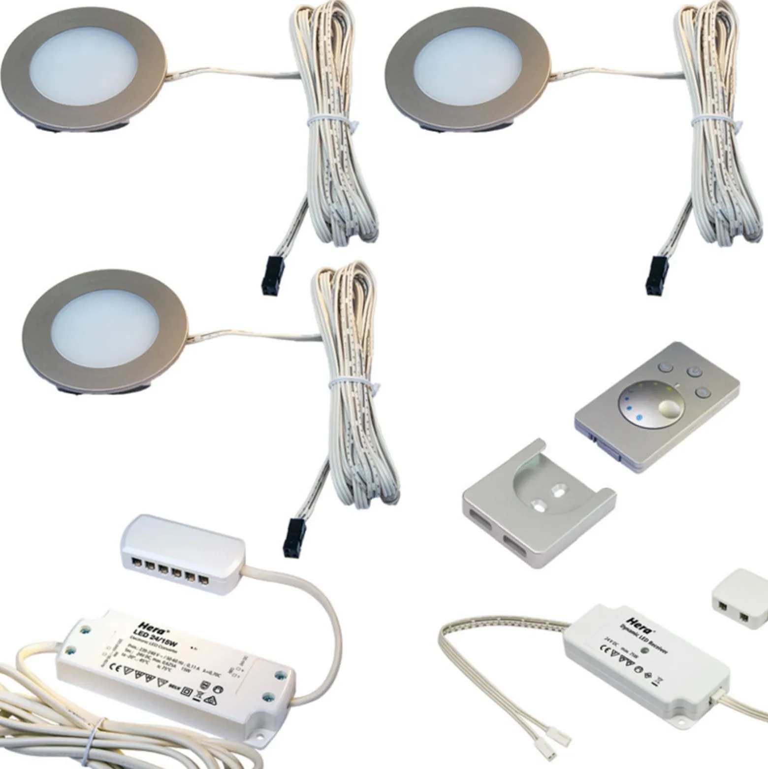 LED-kalusteuppovalaisin Dynamic FR 55 CCT, 3 kpl