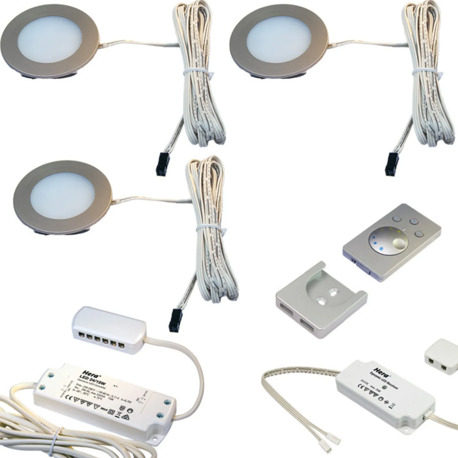 LED-kalusteuppovalaisin Dynamic FR 55 CCT, 3 kpl