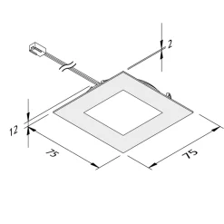 LED-kalusteuppovalo FAQ 68 3 kpl, teräs, 4 W 930