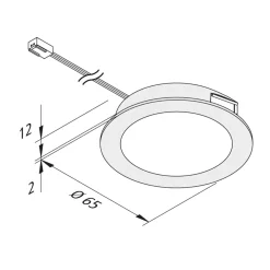 LED-kalusteuppovalo FAR 58 teräs 5 kpl 3W 3 000 K