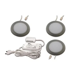 LED-kalusteuppovalo FAR 58 teräs 3 kpl 3W 3 000 K