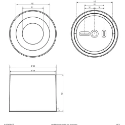 LED-kattokohdevalo ALG54, Ø 21,3 cm valkoinen