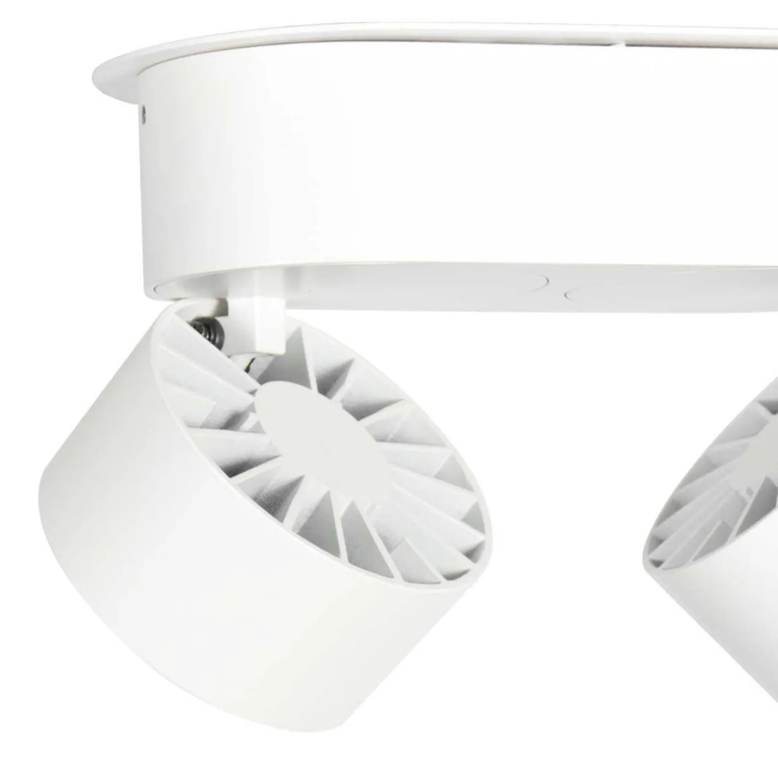 LED-kattokohdevalo Fez, valkoinen, 2-lamppuinen, metalli, kääntyvä