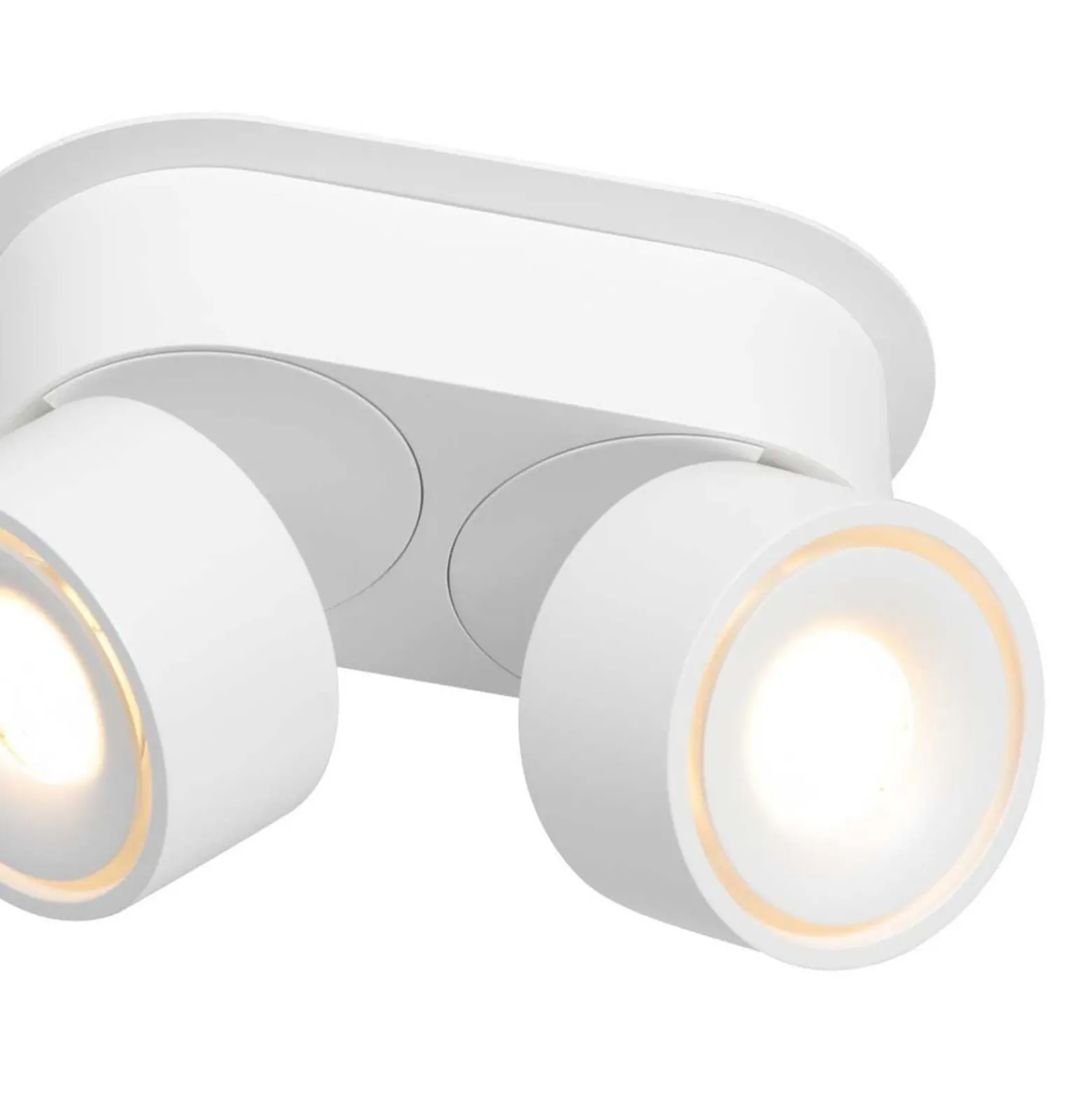 LED-kattokohdevalo Fez, valkoinen, 2-lamppuinen, metalli, kääntyvä