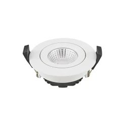 LED-kattoon upotettava spotti Diled, Ø 8,5 cm, 6 W, 3000 K, valkoinen