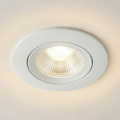 LED-kattoon upotettava spotti Diled, Ø 8,5 cm, 6 W, 3000 K, valkoinen