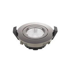 LED-kattoon upotettava valaisin Diled, Ø 8,5cm, 6 W, Dim-To-Warm, kromi