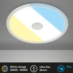 LED-kattoon upotettava valaisin 748 IP44 CCT Kytkin Ø 22cm