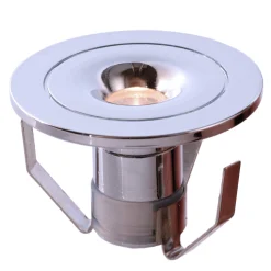 LED-kattoon upotettava valaisin Punto Lumi, hopea, 1 W, 3000 K