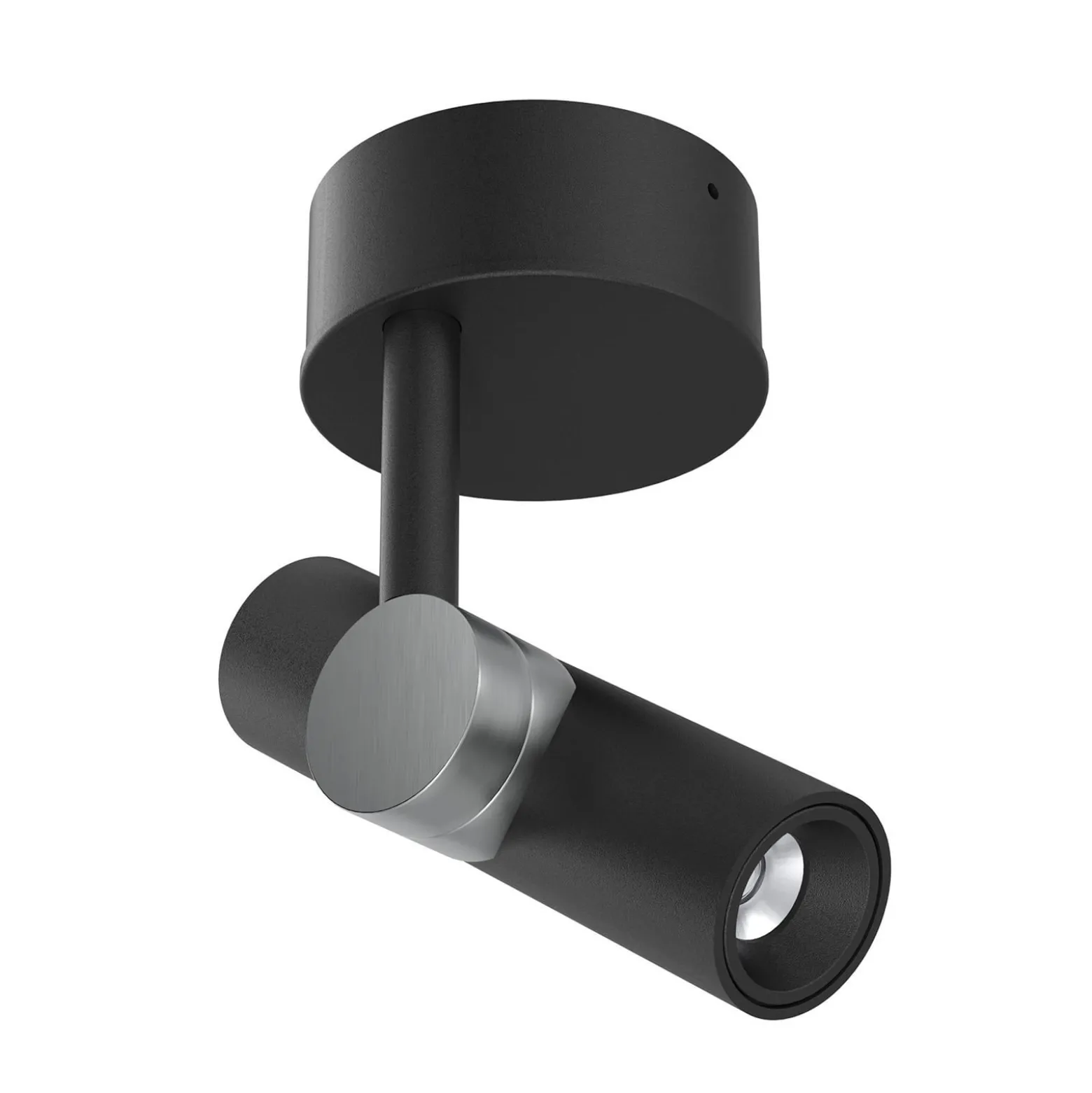 LED-kattospotti Goose, musta, alumiini, 2700 K