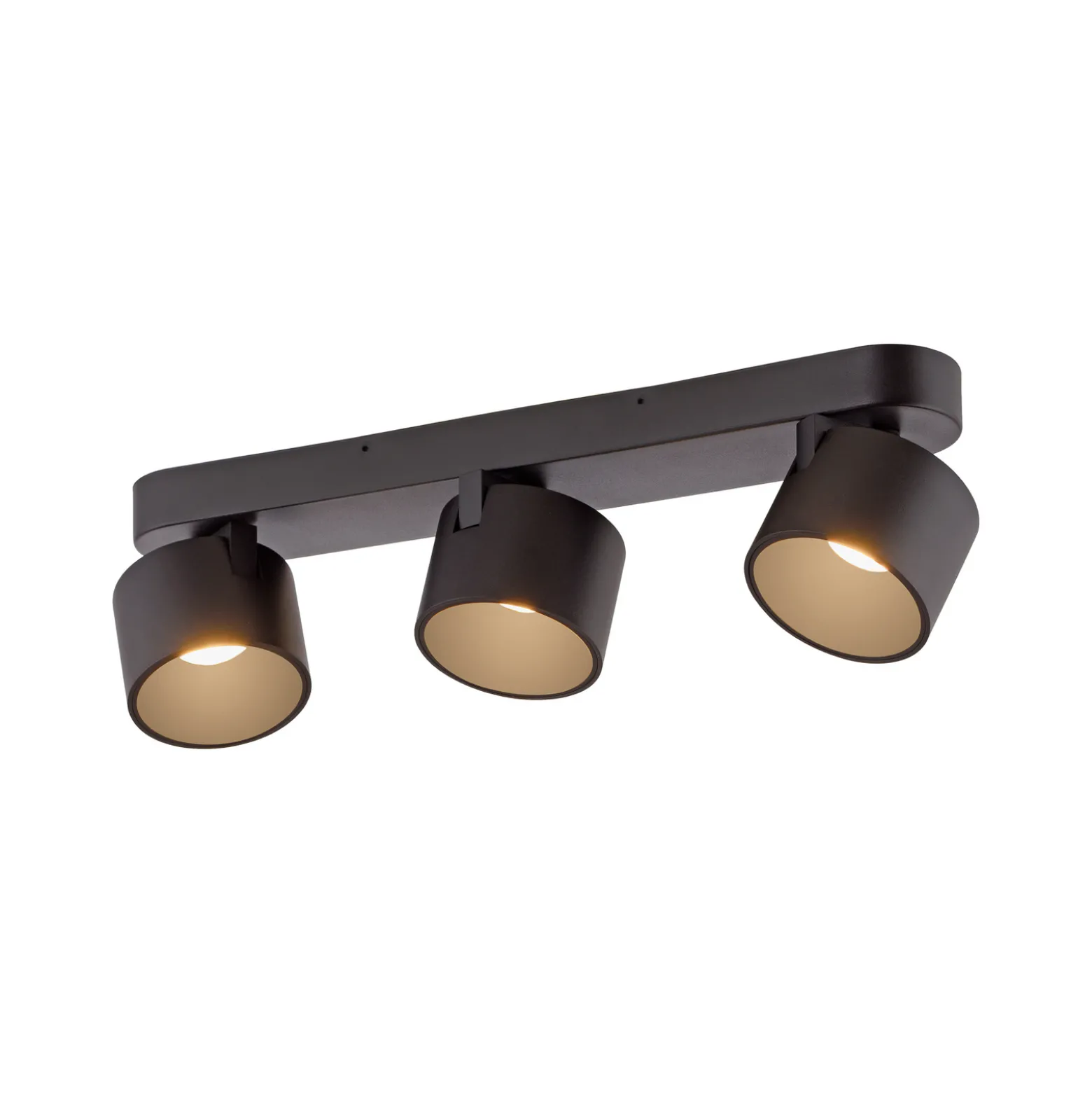 LED-kattospotti PURE Cup, musta, pituus 56 cm, metallia, 3-lamppuinen