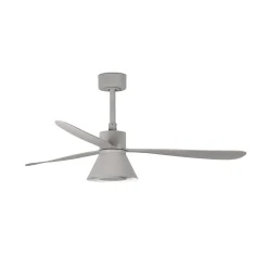 LED-kattotuuletin Amelia Cone L, harmaa, DC, hiljainen, 132 cm