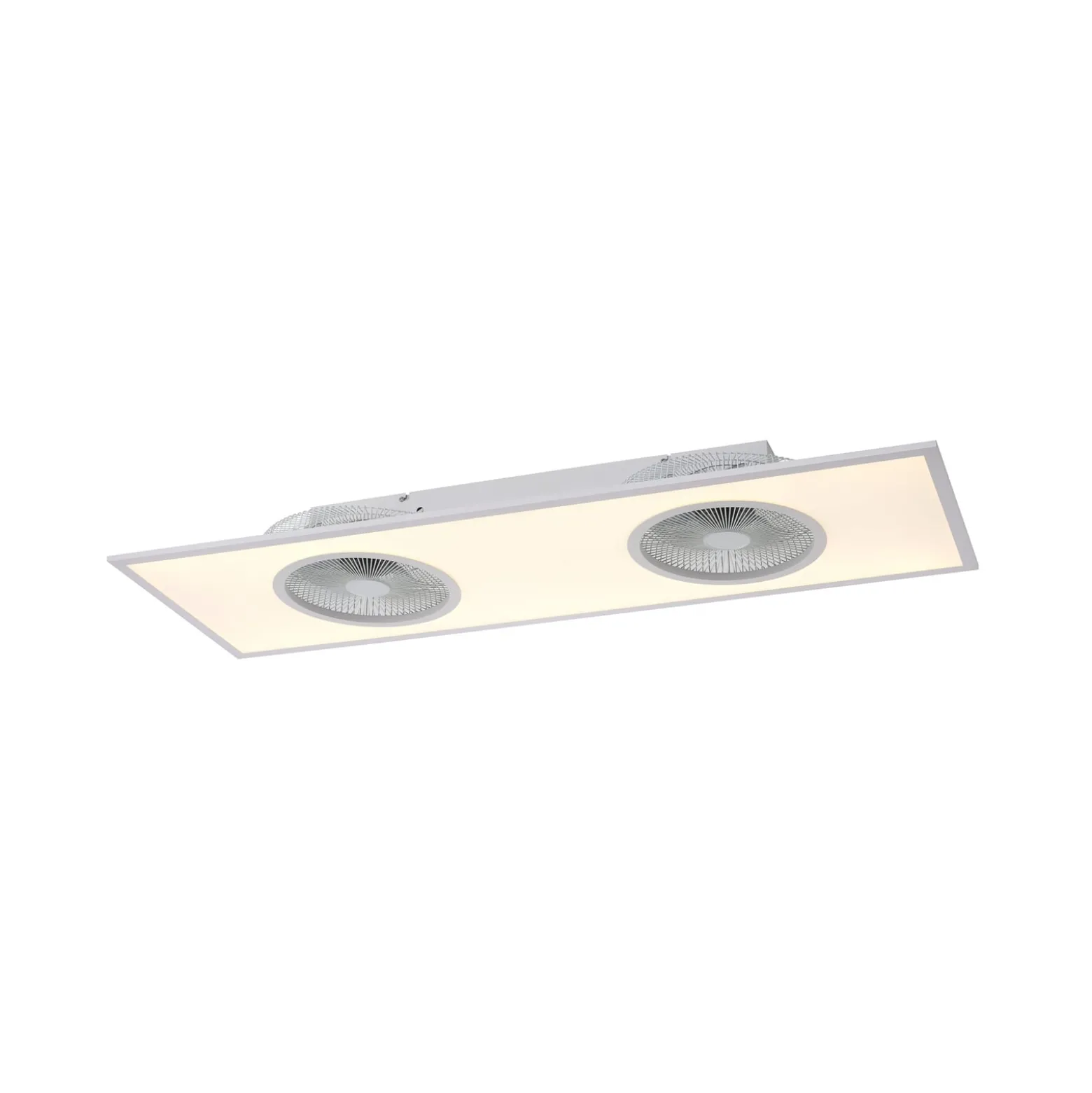 LED-kattotuuletin Flat-Air, CCT, valkoinen, 120x40cm