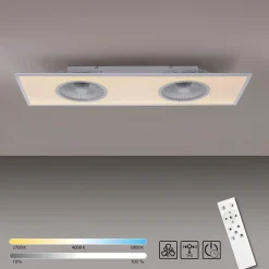 LED-kattotuuletin Flat-Air, CCT, valkoinen, 120x40cm