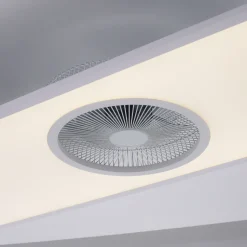LED-kattotuuletin Flat-Air, CCT, valkoinen, 120x40cm