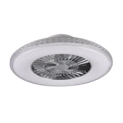 LED-kattotuuletin Harstad, kristallikehys