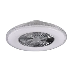 LED-kattotuuletin Harstad, kristallikehys