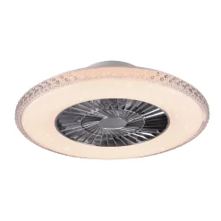 LED-kattotuuletin Harstad, kristallikehys
