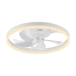 LED-kattotuuletin Rita, valkoinen, CCT, kaukosäädin, halkaisija 50 cm