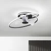 LED-kattotuuletin Storm, musta/valkoinen, Ø 77 cm CCT, hiljainen