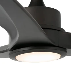 LED-kattotuuletin Tonic, tummanruskea