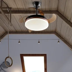 LED-kattotuuletin Vento musta/pronssi/savunvärinen Ø 90 cm hiljainen