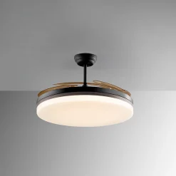 LED-kattotuuletin Vento musta/pronssi/savunvärinen Ø 150, hiljainen