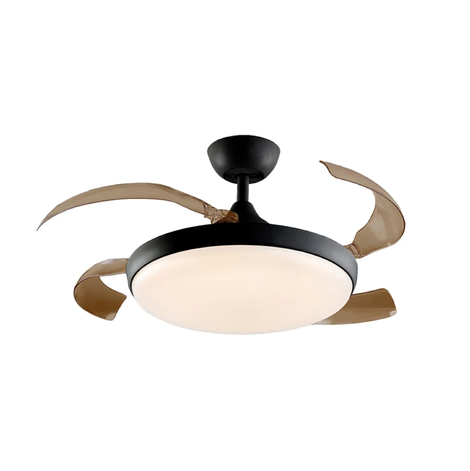 LED-kattotuuletin Venturi musta/savunvärinen DC Ø 106 cm hiljainen