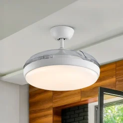 LED-kattotuuletin Venturi valkoinen/kirkas DC, Ø 106 cm hiljainen